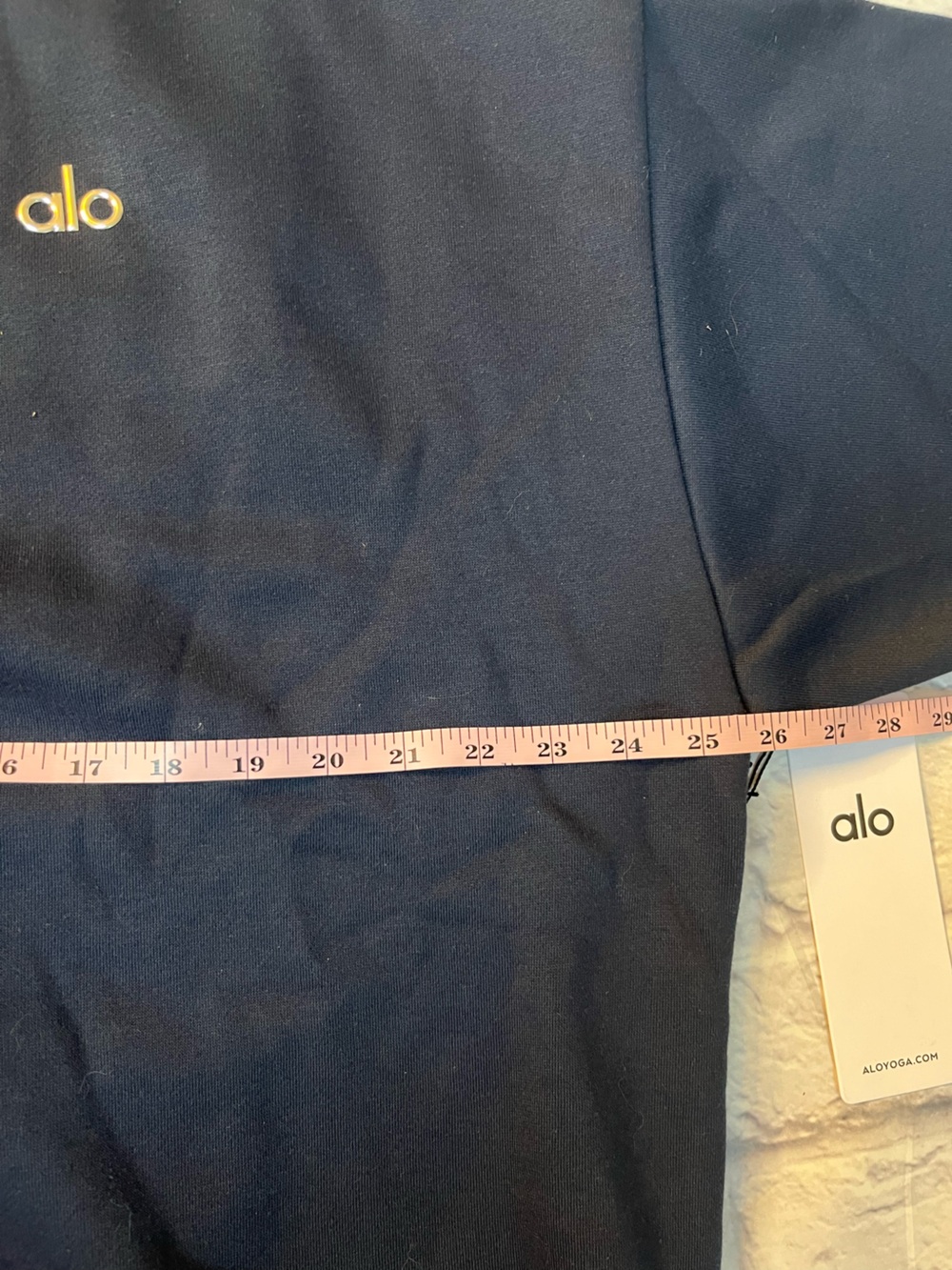ALO Yoga Accolade Crewneck Pullover Sweatshirt nwt navy blue L - Picture 6 of 8